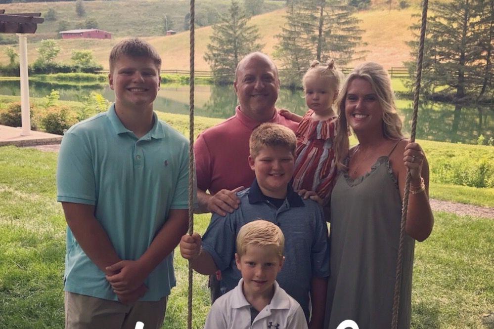 Julie Shallis, shown with her family, was diagnosed with stage 2b HER2 positive breast cancer last fall.